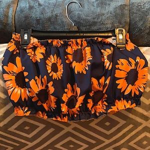 Blue and Orange Crop Top